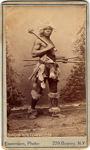 Zulu Warrior, photo by Charles Eisenman (ca. 1875)